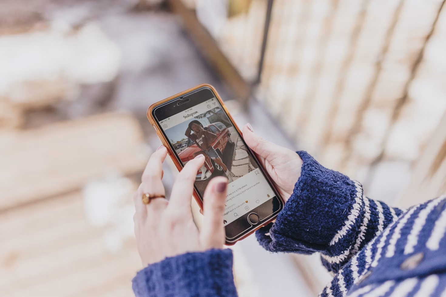 L'application Instagram ouverte sur un smartphone.